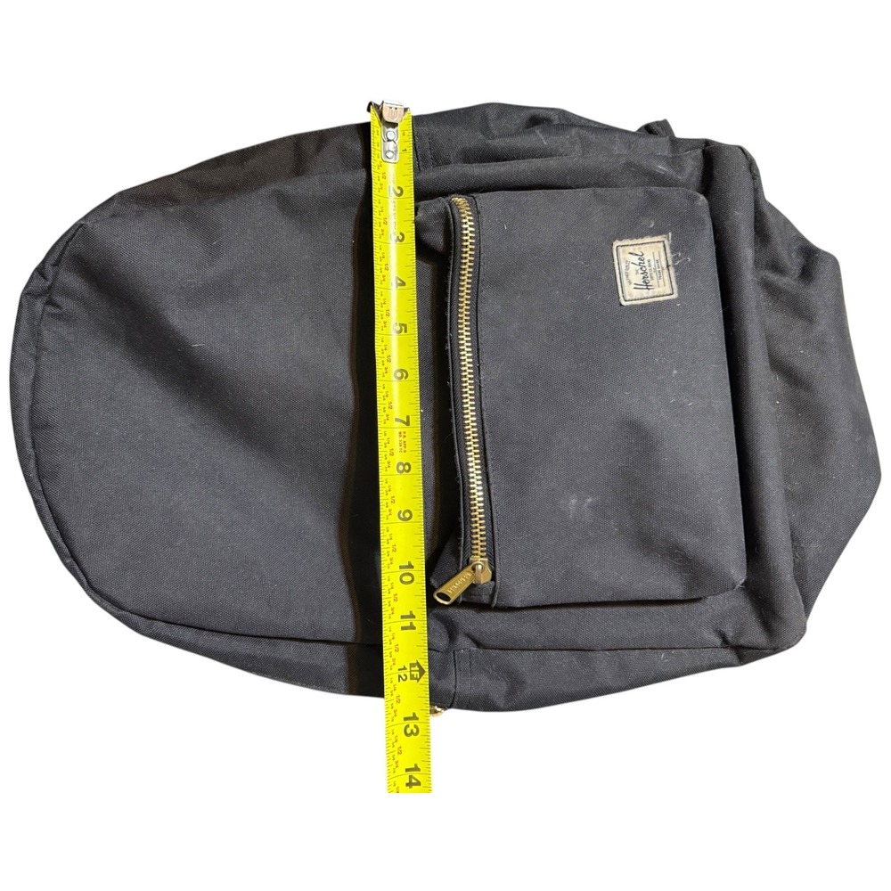 Herschel Supply Co. Backpack School Book Bag‎ Black Gold Zipper Travel - Picture 6 of 8